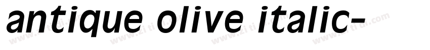 antique olive italic字体转换